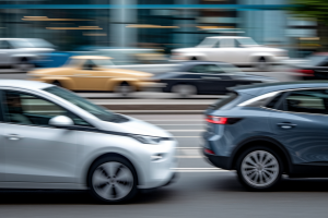 rue-urbaine-voitures-electriques-voitures-anciennes