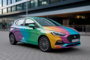 voiture-covering-colore-brillant-urbain