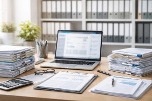 bureau-documents-ordinateur-armoire-classeurs